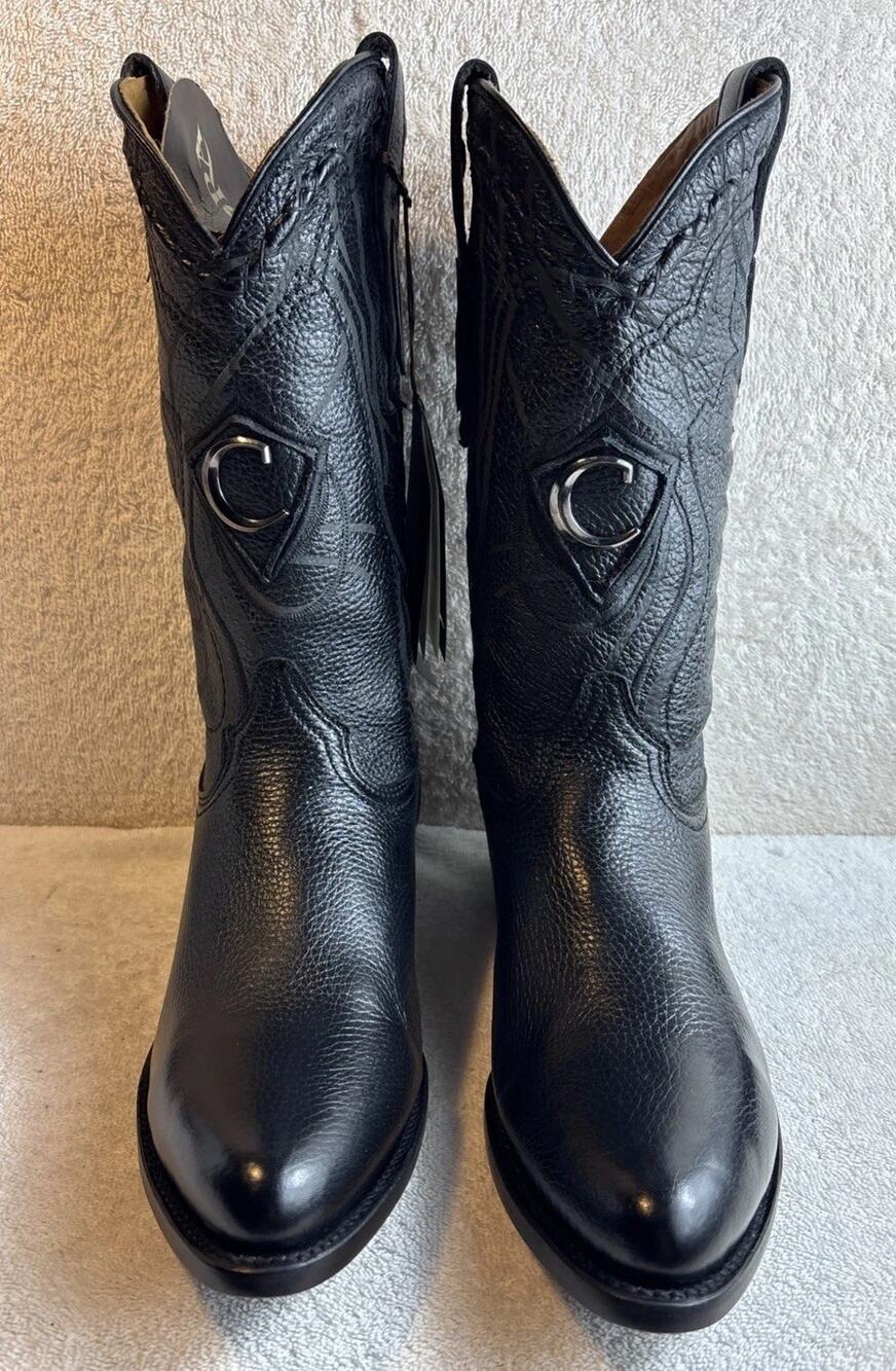 Cuadra black casual fashion deer leather boots for men Size 8.5 EE 84631